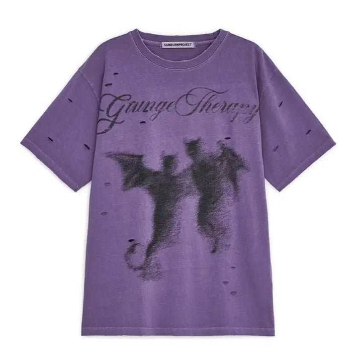 [BUNJANG] Sunburn Project DESTROYED DEVIL Overfit T-Shirt / (새상품) 썬번프로젝트 반팔 DISTROYED DEVIL OVERFIT