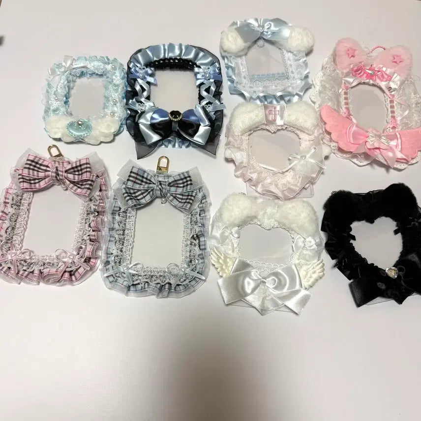 [BUNJANG] Lace Ribbon Photocard Holder Frame / 포카 홀더 레이스 탑꾸 포토카드 프레임 리본
