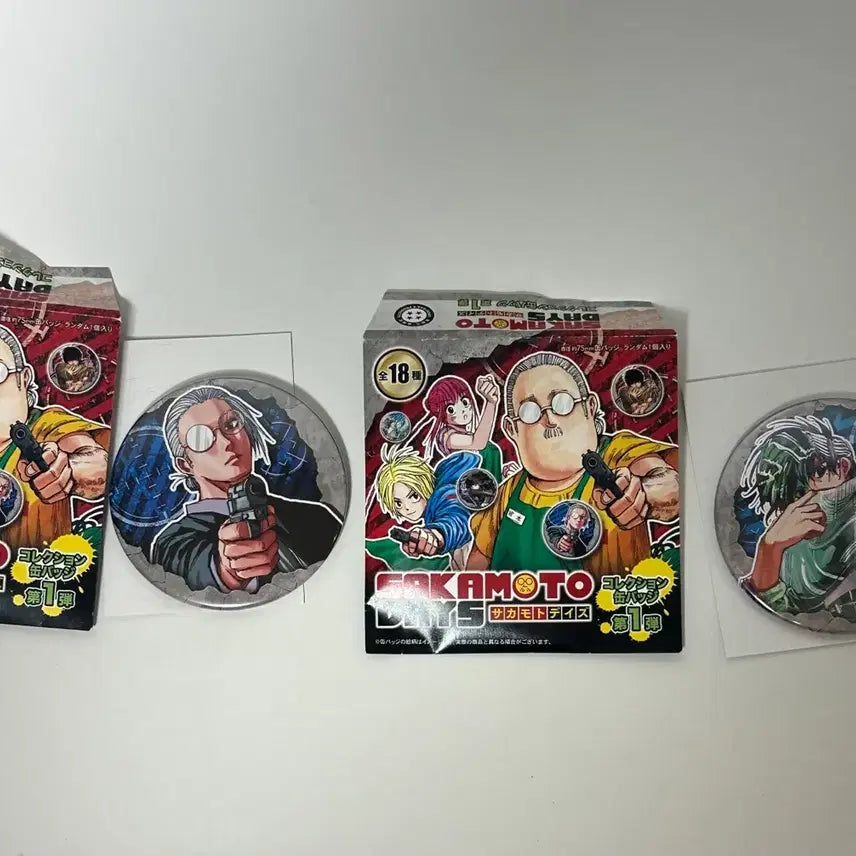 [BUNJANG] Sakamoto Days Original Art Can Badge - Taro, Natsuki / 사카모토데이즈 원화 캔뱃지 타로, 나츠키