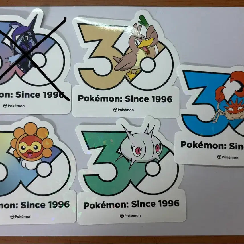 [BUNJANG] Pokemon 30th Anniversary Stickers / !!원가양도!! 포켓몬스터 30주년 스티커 판매 (개당 가격)