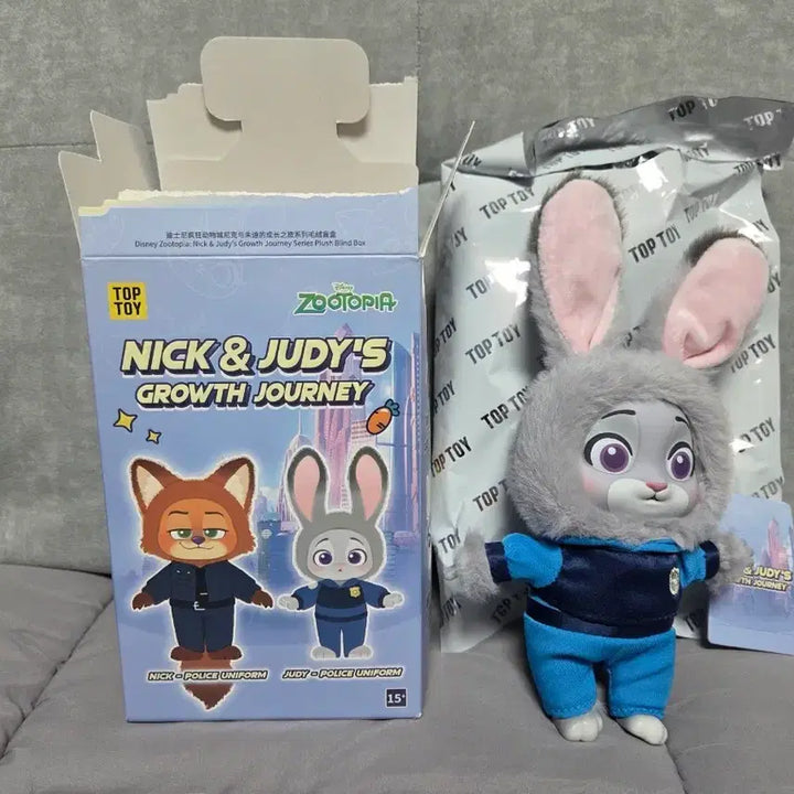 [BUNJANG] Toptoy Zootopia Nick &amp; Judy Growth Series Plush Doll / 탑토이 주토피아 닉 앤 주디 성장시리즈 봉제인형 굿즈