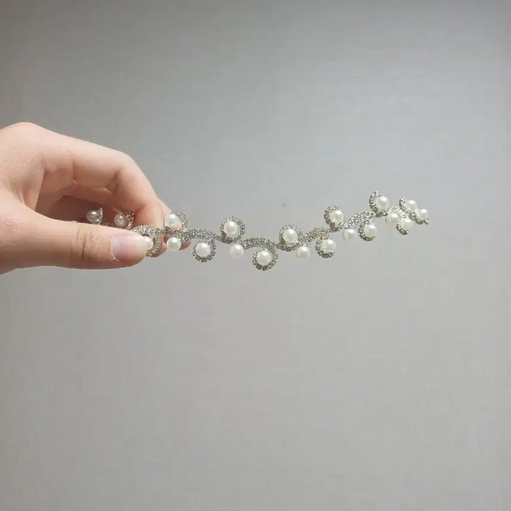 [BUNJANG] Ornate Wire, Flower, and Pearl Headpiece for Competitions / 대회용 머리장식 팔아요!