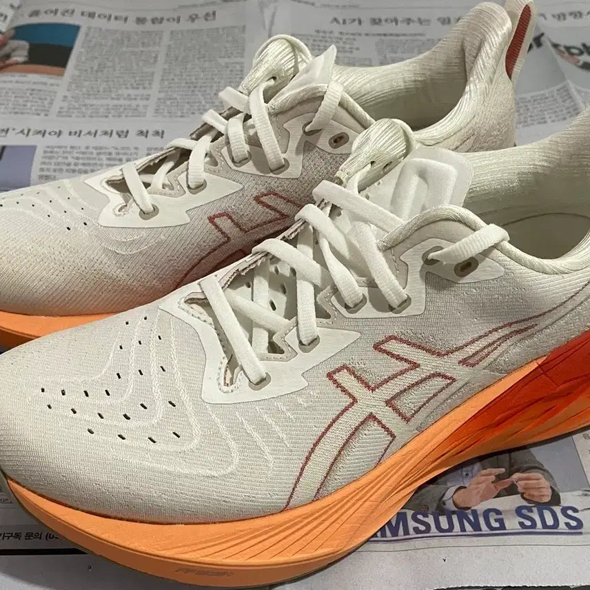 [BUNJANG] ASICS NovaBlast 4 White Moonrock Shoes / 아식스 노바블라스트4 화이트 문락 [270]