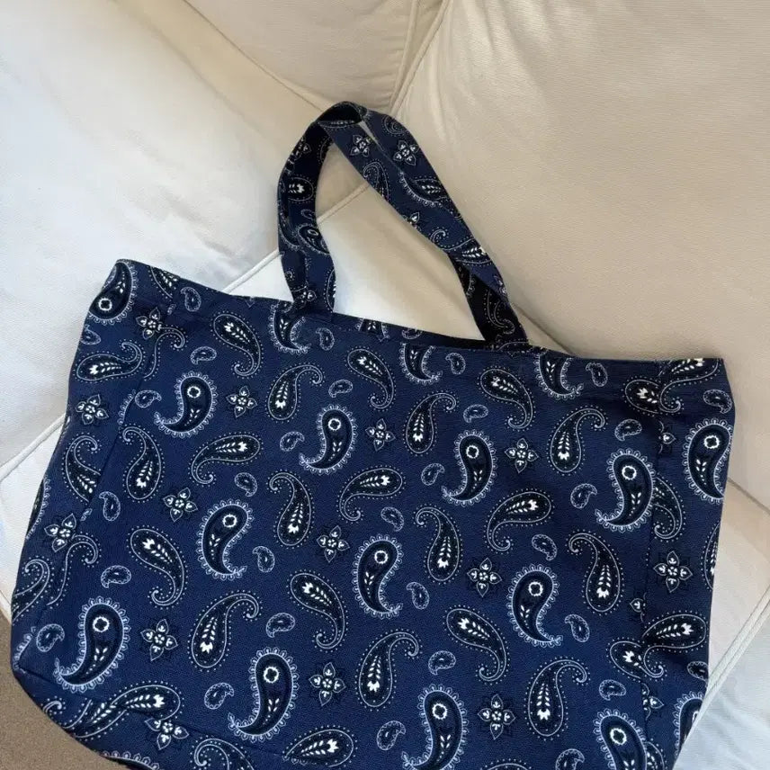 [BUNJANG] A.P.C. Paisley Canvas Tote Bag / 아페쎄 ( A.P.C. ) 페이즐리 캔버스 토트백