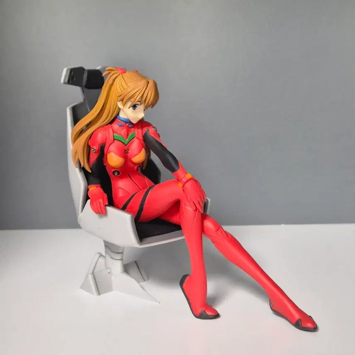 [BUNJANG] Evangelion Asuka Langley Soryu Figure with Chair / 에반게리온 아스카 피규어 girl with Chair