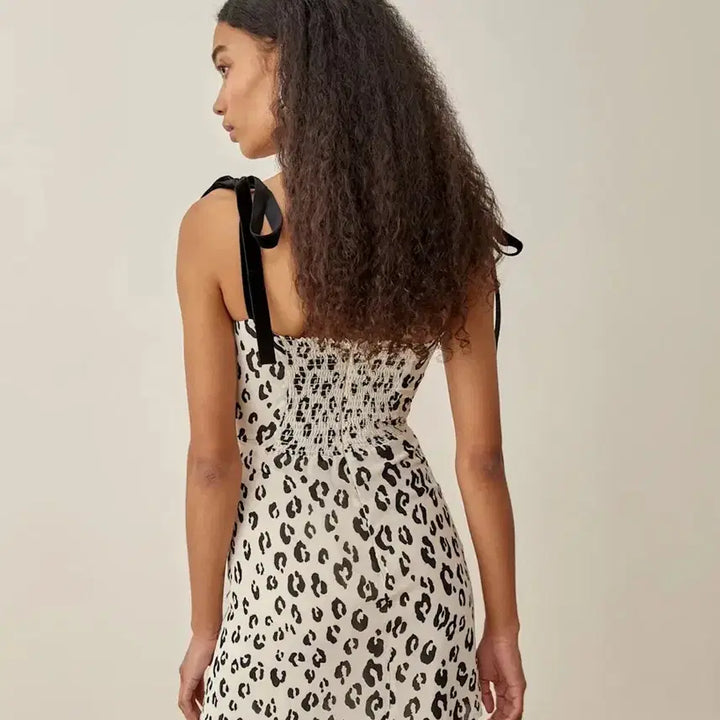 [BUNJANG] Reformation Annabell Dress Leopard Ribbon Detail / 리포메이션 annabell dress 아나벨 드레스 원피스