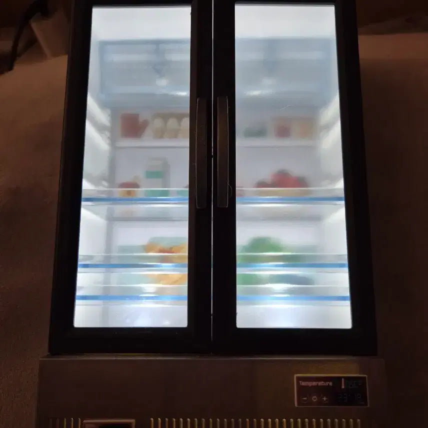 [SOLD OUT] 가챠, 미니어처 전시용 불 들어오는 LED 냉장고