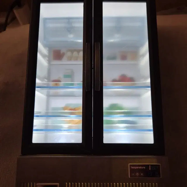 [SOLD OUT] 가챠, 미니어처 전시용 불 들어오는 LED 냉장고