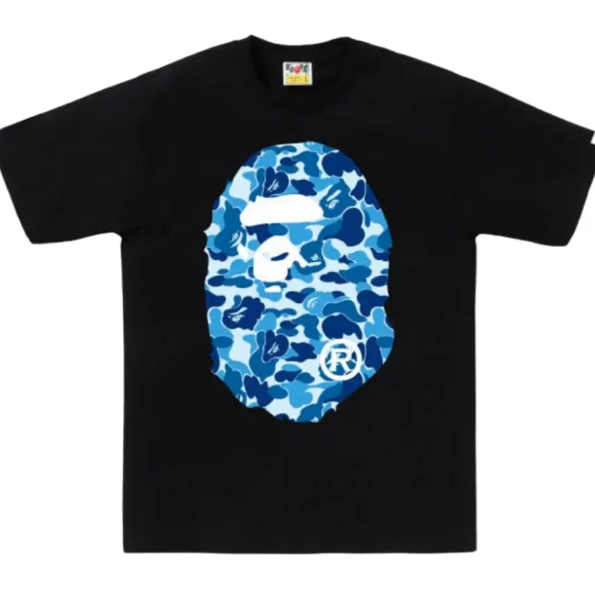 [BUNJANG] BAPE ABC Camo Big Ape Short Sleeve T-Shirt Blue / 베이프 abc 카모 빅 에이프 반팔 사루 bape 빈티지 s 블루