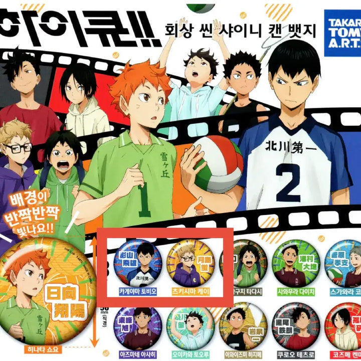 [BUNJANG] Haikyuu!! Chibi Tin Badge (Kageyama, Tsukishima) / 하이큐 치비 캔뱃지 팝니다(카게야마, 츠키시마)