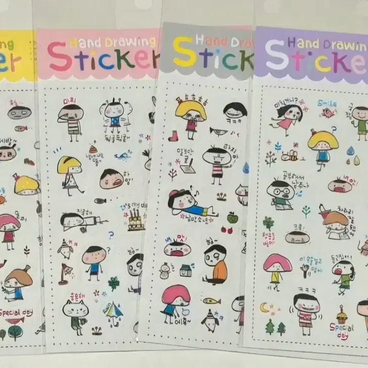[BUNJANG] Hand-Drawn Sticker / 고전 손 드로잉 스티커