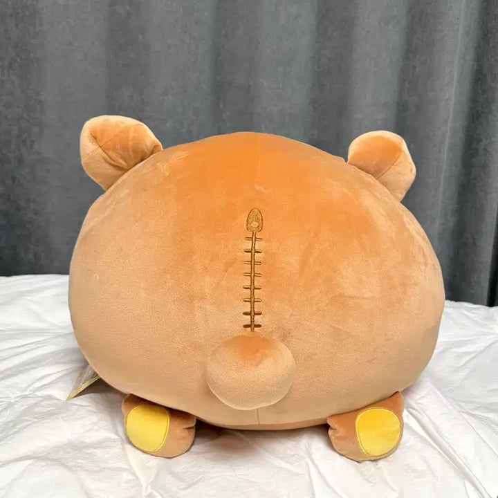 [BUNJANG] San-X Rilakkuma Large Round Mochi Cushion Plush / 최저가 산엑스 수퍼 모찌모찌 동그란 리락쿠마 쿠션 대형 인형 새상품