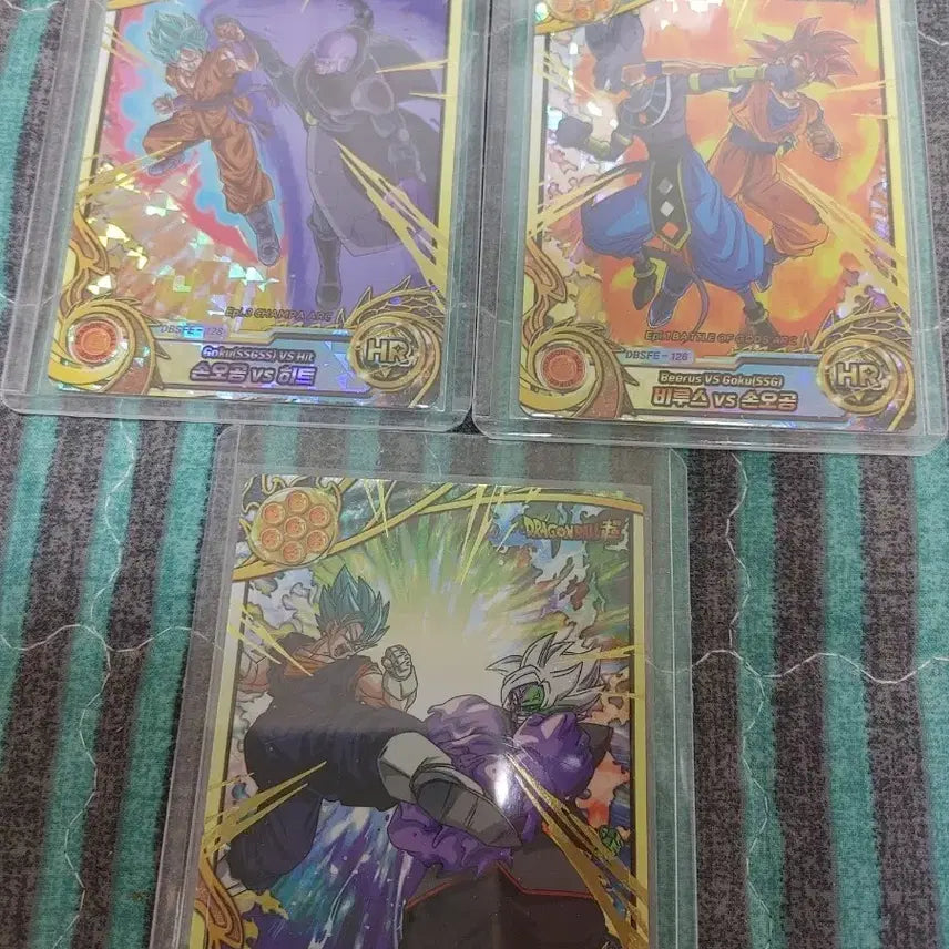 [BUNJANG] Dragon Ball Super Collectible Card HR Set (3 Cards) / 126 128 129 드래곤볼 슈퍼 콜렉트 카드 HR 3장 서비스 드림