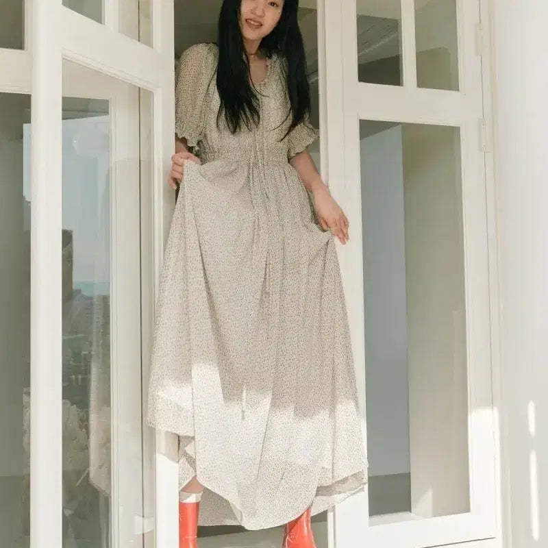 [BUNJANG] Thursday Island Floral Pattern Long Dress / 써스데이아일랜드 롱원피스 새제품급 s (55~66)