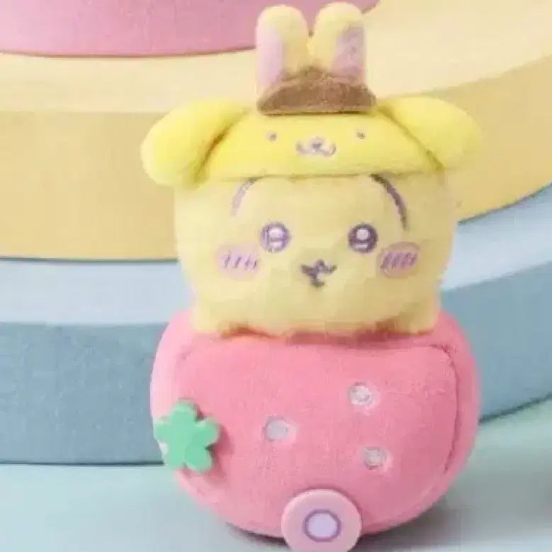 [BUNJANG] Miniso Usagi Pompompurin Strawberry Plush Keychain (Sealed) / 미니소 우사기 폼폼푸린 딸기 봉제인형 키링 미개봉