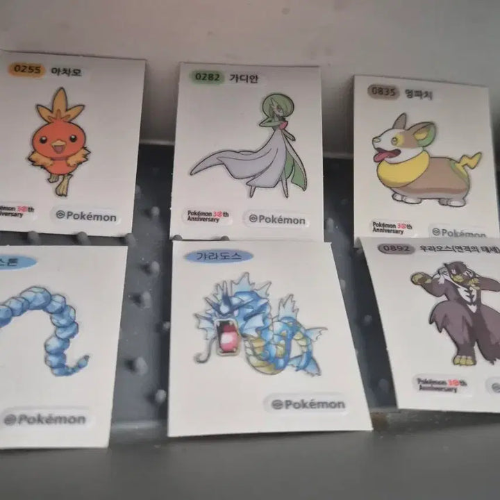 [BUNJANG] Pokemon 30th Anniversary Stickers - Pikachu, Combusken, Gardevoir, Gyarados, Urshifu, Miltank / 포켓몬스터 30주년 띠부실 피카츄 아차모 가디안 가라도스 우라오스 멍파치