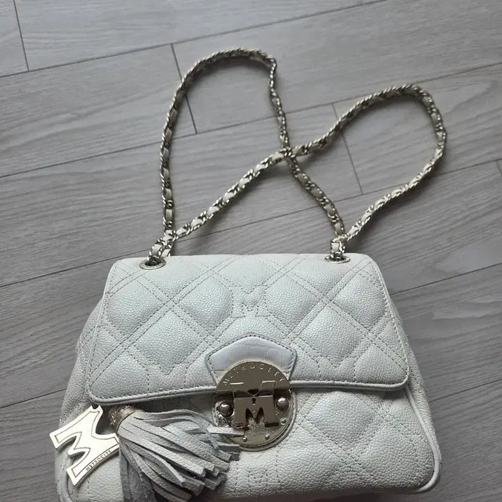 [BUNJANG] Metropolis Chain Shoulder Bag White / 메트로시티 체인 숄더백 화이트