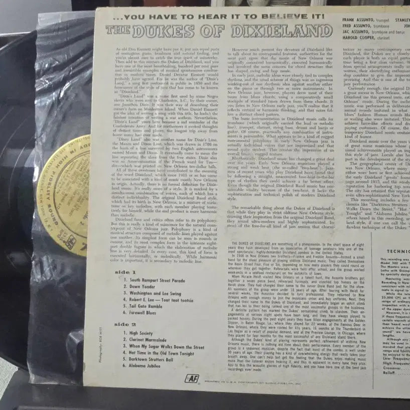 [BUNJANG] The Dukes of Dixieland Debut Album "You Have To Hear It To Believe It!" (Volume 1) Jazz LP / Dukes of Dixieland_You Have To~_재즈LP USA