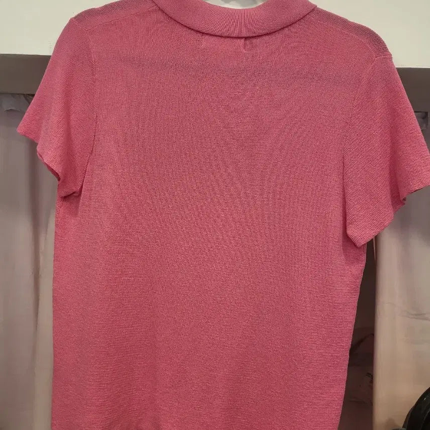 [SOLD OUT] RGM 핑크 반팔 카라 니트