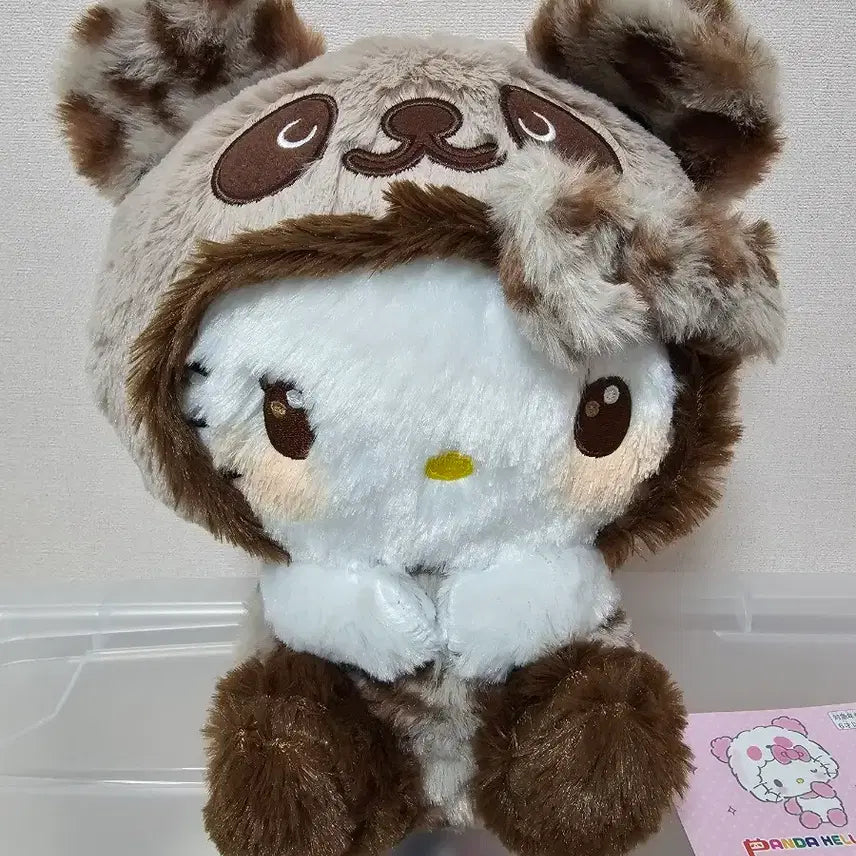 [BUNJANG] Sanrio Hello Kitty Leopard Panda Plush Toy / 산리오 헬로키티 호피 판다 인형
