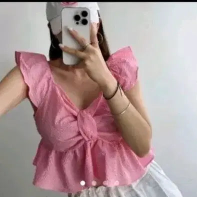 [BUNJANG] Frill Sleeveless Blouse / 프릴 나시 블라우스 세일(20.000-12.000
