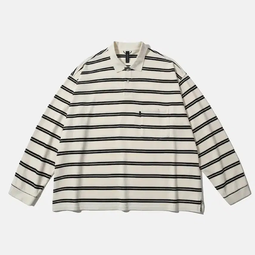 [SOLD OUT] [3]모이프 와이드 폴로 롱슬리브 화이트