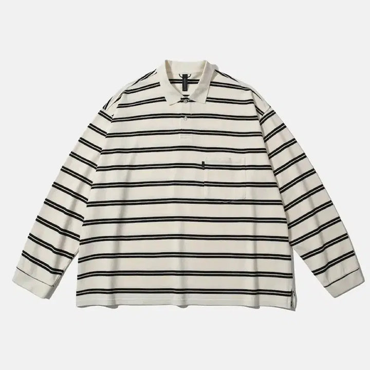 [SOLD OUT] [3]모이프 와이드 폴로 롱슬리브 화이트