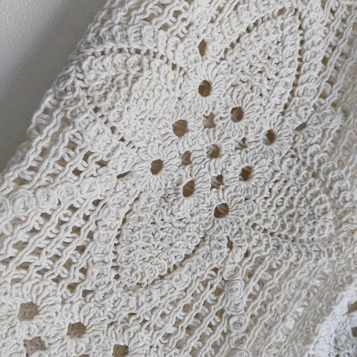 [BUNJANG] Vintage Crochet Knit Layered Vest Bohemian / 반택 가능 / vintage 빈티지 크로셰 니트 레이어드 베스트 보헤미안