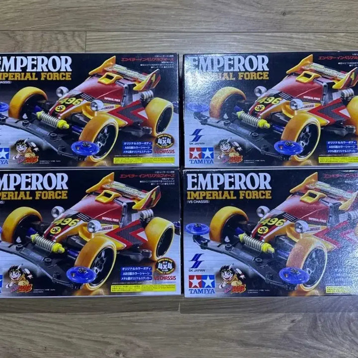 [BUNJANG] Tamiya Mini 4WD Emperor Imperial Force VS Chassis 4-Type Full Set with Stickers / 타미야 미니카 황제 임페리얼 포스 VS 샤시 엠페러 4종 풀셋 스티커포함