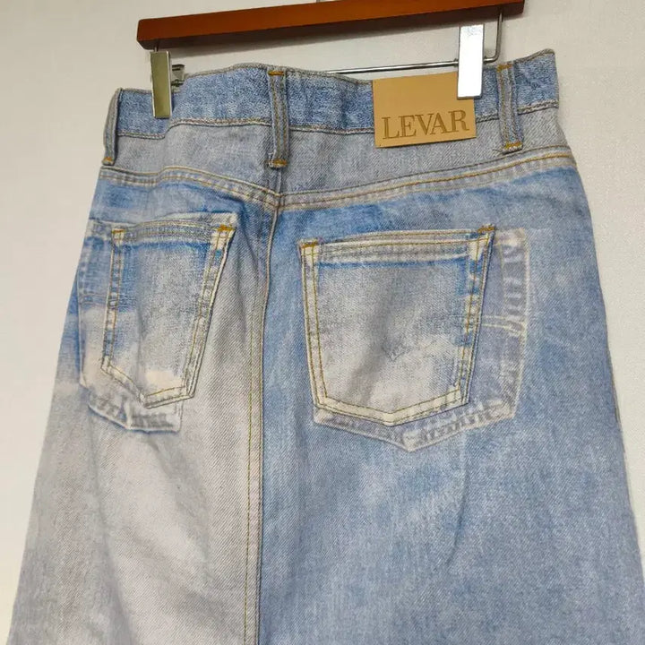 [SOLD OUT] 르바 디지털 프린트 롱 데님 스커트