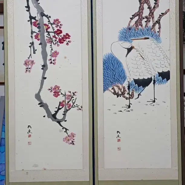 [BUNJANG] Jang Yong-gu and Jang Seok Gu Seo-chil 14-Panel Folding Screen / 병풍 단사 장용구와 장석 구서칠의 앞뒷면 14폭