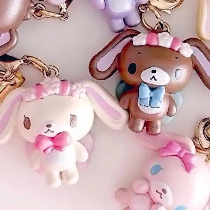 [BUNJANG] Sanrio Sugarbunnies NIC Trading Mascot Strap Keyring / 산리오 슈가바니즈 NIC 트레이딩 마스코트 스트랩 시로우사 쿠로우사 키링
