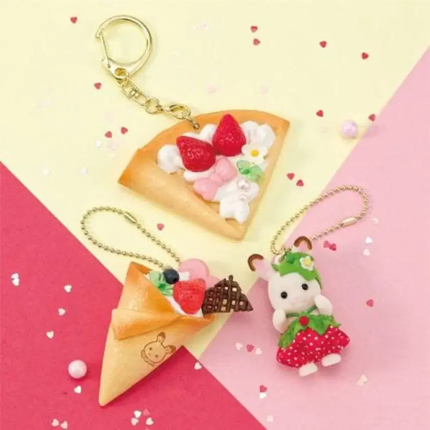 [BUNJANG] Sylvanian Families Whipping Keychain Kit Strawberry / 실바니안 패밀리 휘핑 키 체인 키트 딸기 (키링)
