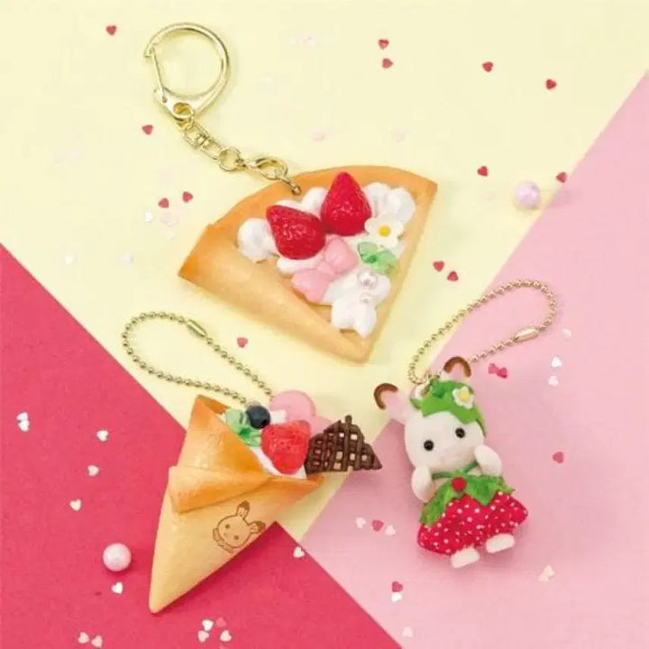 [BUNJANG] Sylvanian Families Whipping Keychain Kit Strawberry / 실바니안 패밀리 휘핑 키 체인 키트 딸기 (키링)