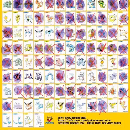 [BUNJANG] Pokemon 30th Anniversary Bread Sticker Artwork 8 Types / 포켓몬 30주년 띠부씰 아트워크(아트웤) 교환