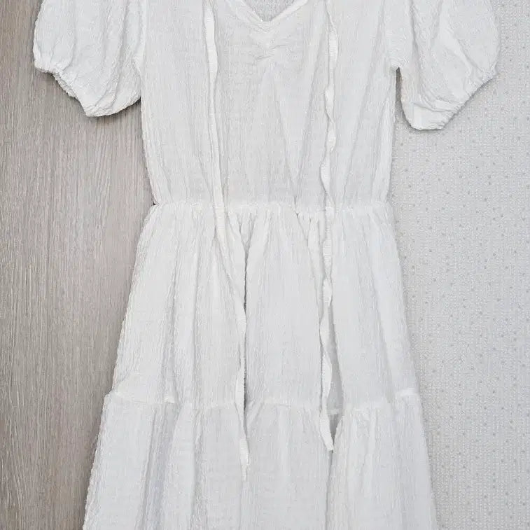 [BUNJANG] Moonfairy Blanc Ribbon Puff Dress / 문페어리 블랑 리본 퍼프 드레스