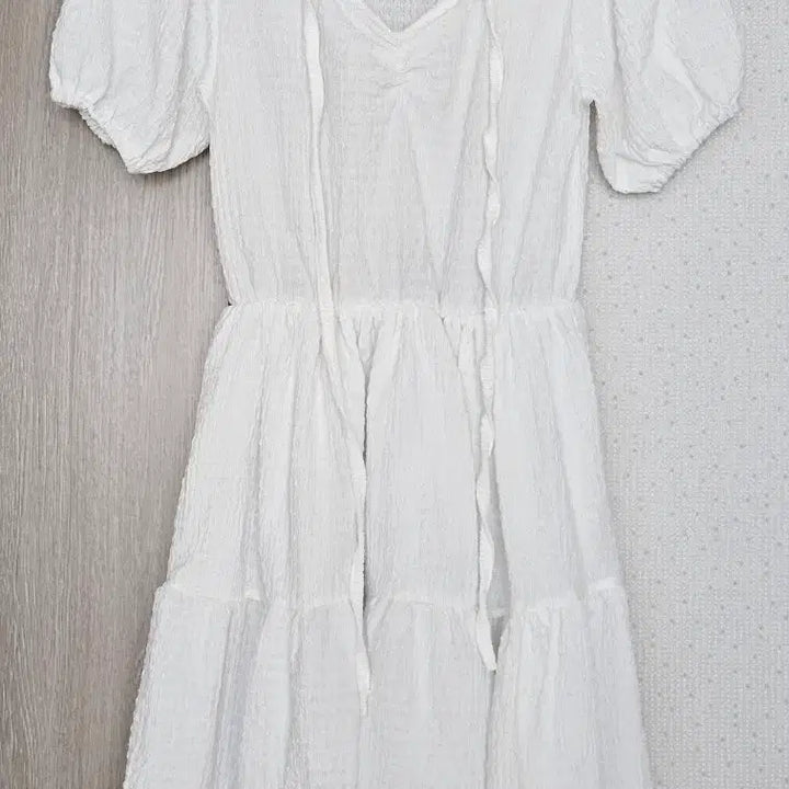 [BUNJANG] Moonfairy Blanc Ribbon Puff Dress / 문페어리 블랑 리본 퍼프 드레스