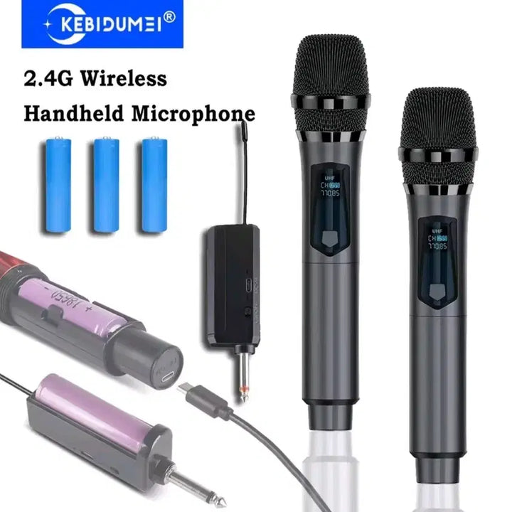 [BUNJANG] KEBIDUMEI 2.4G Portable Wireless Microphone Set (2 Units) / 21$[새제품*] 2개 휴대용 무선마이크