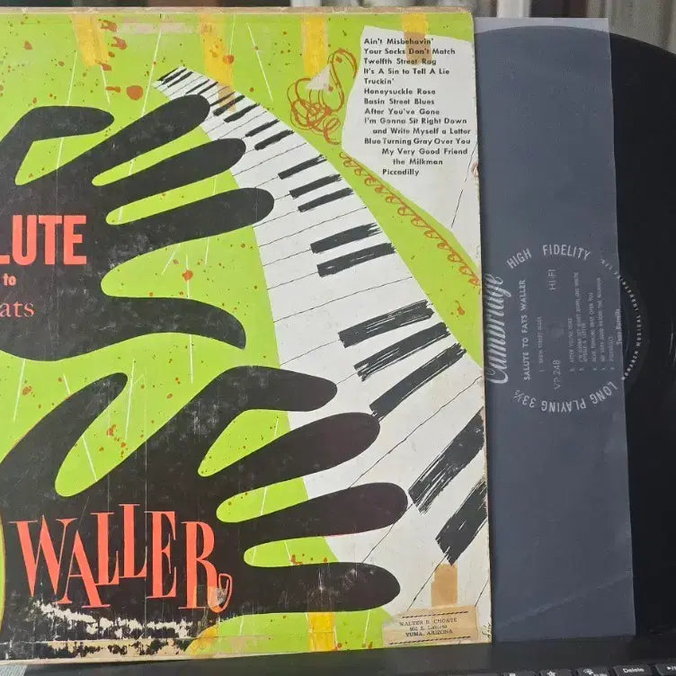 [BUNJANG] Tony Burrello Salute to Fats Waller LP / Tony Burrello_Salute to Fats Waller_LP