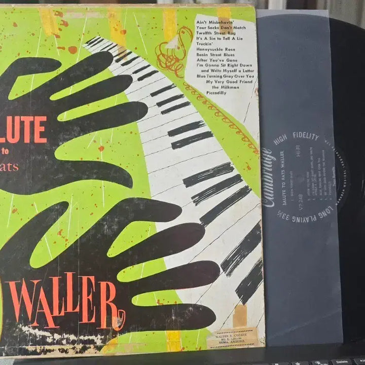 [BUNJANG] Tony Burrello Salute to Fats Waller LP / Tony Burrello_Salute to Fats Waller_LP