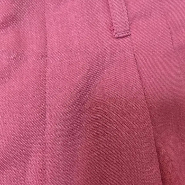 [BUNJANG] GU Pink Wide Pintuck Slacks - Size S (44-55) / 러블리 GU 핑크 와이드 핀턱 슬랙스 S 44-55