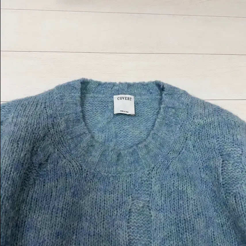 [BUNJANG] Covernat Alpaca Distressed Sweater 50 / 비이커판) 커버트 알파카 디스트레스드 스웨터 50