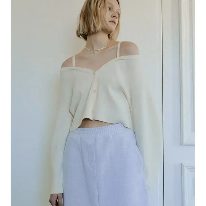 [BUNJANG] ENOR Off-Shoulder Cardigan Set / 엔오르 오프숄더 가디건 세트