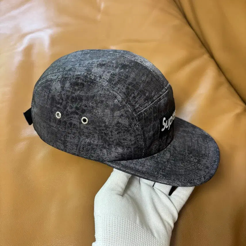 [BUNJANG] Supreme Crocodile Box Logo Camp Cap Black / 슈프림 캠프캡 모자 박스로고 크로커다일 블랙