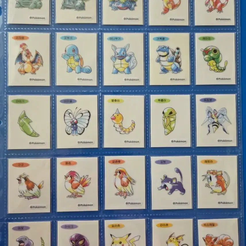 [BUNJANG] Pokemon 30th Anniversary Artwork Full Set 100 Types / 포켓몬 30주년 아트워크 아트웍 띠부씰 100종 전종