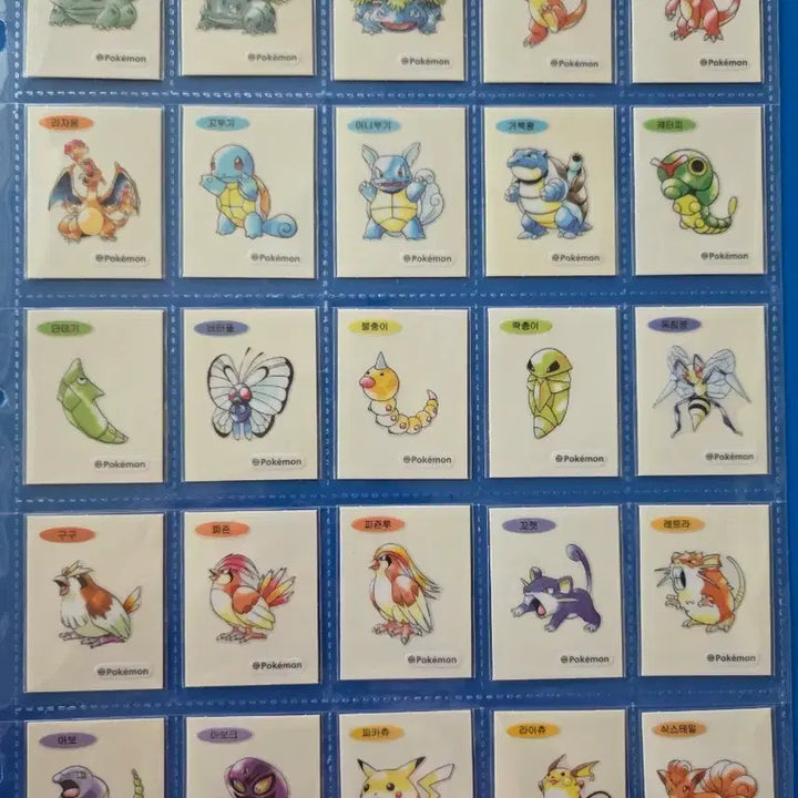[BUNJANG] Pokemon 30th Anniversary Artwork Full Set 100 Types / 포켓몬 30주년 아트워크 아트웍 띠부씰 100종 전종