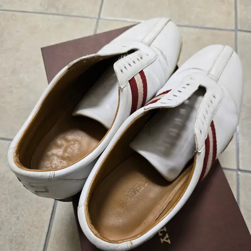 [BUNJANG] Bally White Calfskin Plain Sneakers / 발리 화이트 스니커즈 WHITE CALF PLAIN 260 백화점정품