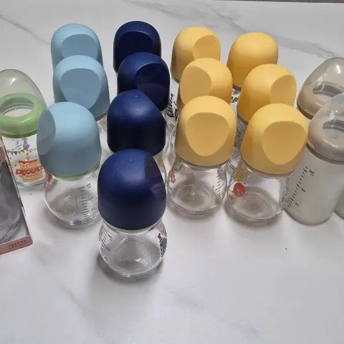 [BUNJANG] Double Heart Glass Baby Bottle 160ml (No Nipple) / 더블하트 유리젖병 160ml  노꼭지
