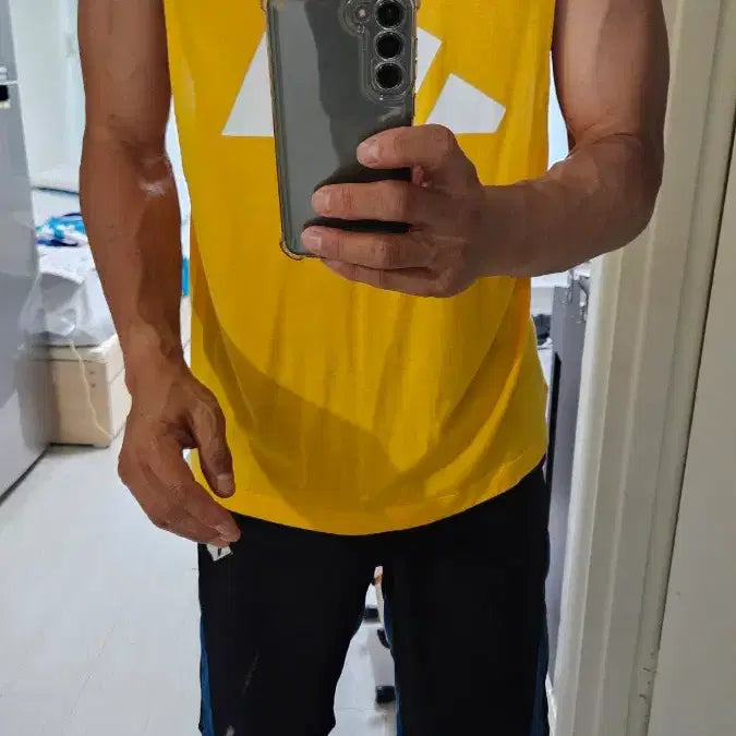 [BUNJANG] Adidas Two Patch T-Shirt + Gym Tank Top Bundle / <1+1 템!> 아디다스 투패치 티셔츠!+헬스나시!(feat.XL/L)
