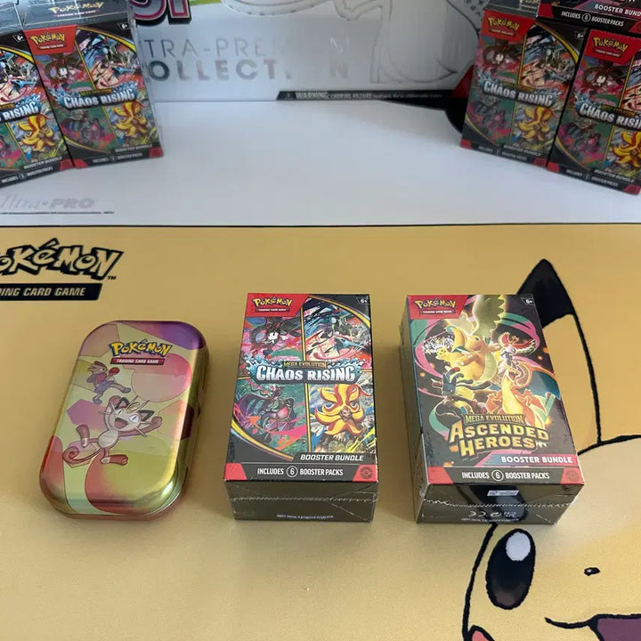 [BUNJANG] Mega Evolution Ascended Heroes / Chaos Rising Booster Bundle + 151 Mini Tin Set / 북미판 어센디드 히어로즈 / 카오스라이징 부스터번들 + 151미니틴 셋